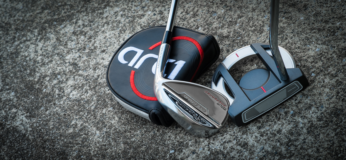 Taylormade Japan arc1 Putter and Carbon Steel TP Wedges