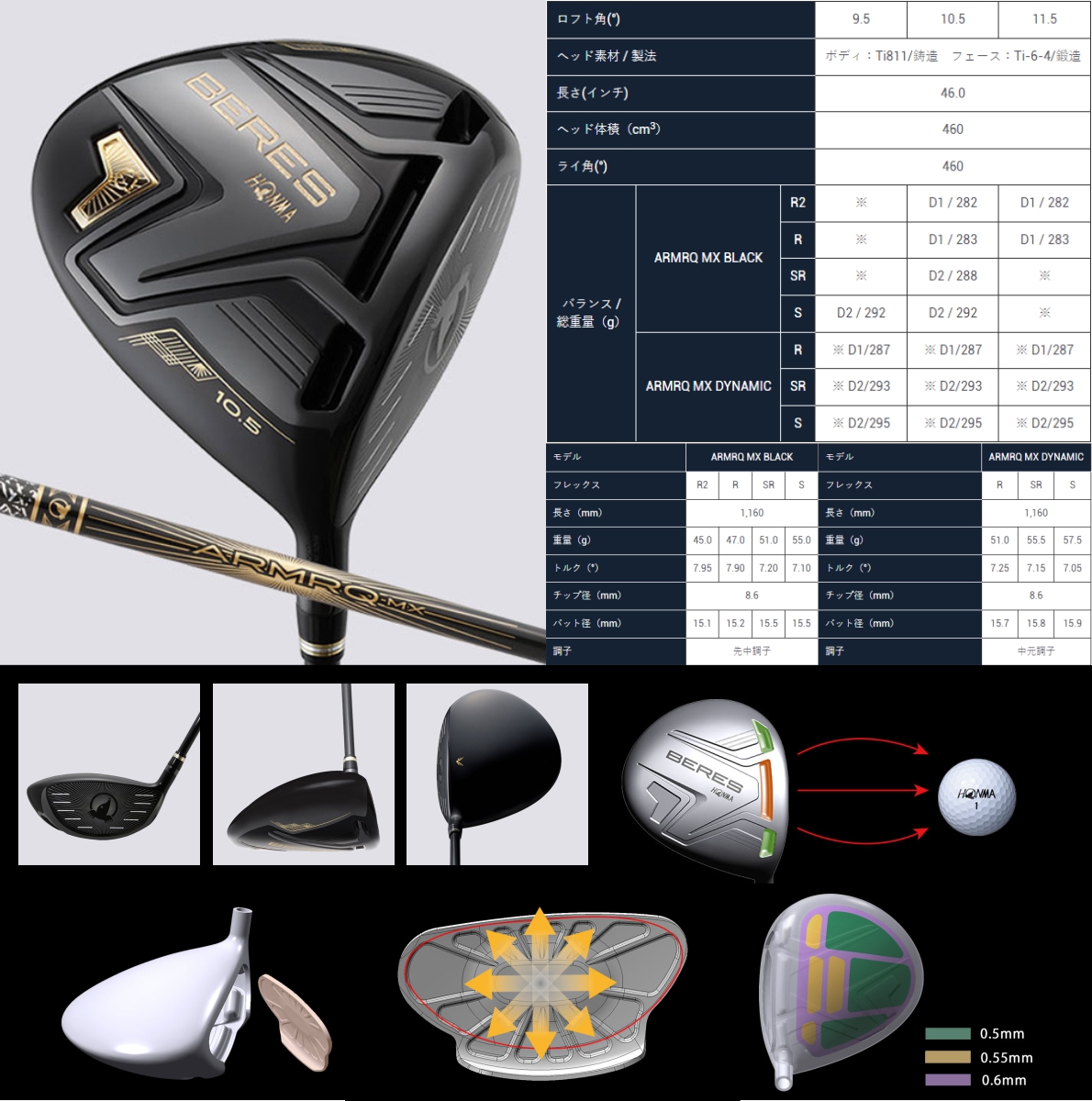 Honma Beres Black Driver