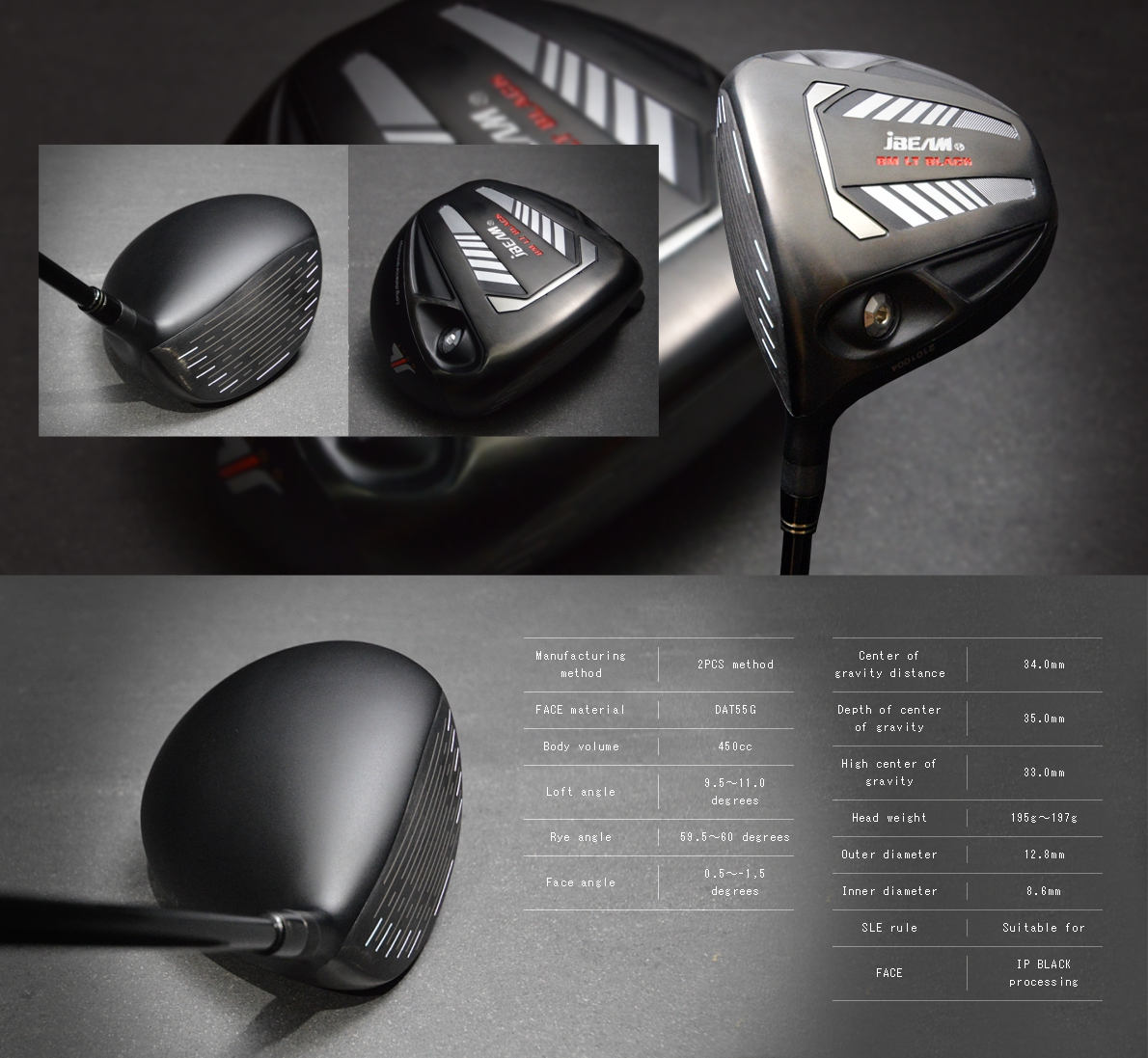 jBeam BM LT Black Left Handed Driver