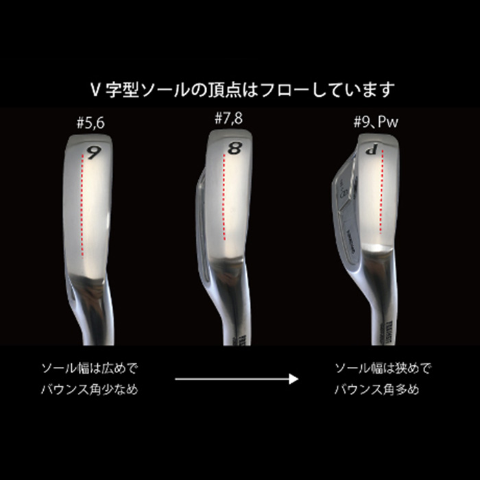 FREIHEIT GXD 105P FORGED アイアンセット 6〜9.P GXD 105P FORGED IRON | 製品情報 | フライハイト THE-G・GXD