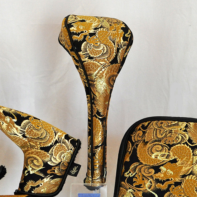 Michibiki Brocade Gold Dragon Head Cover