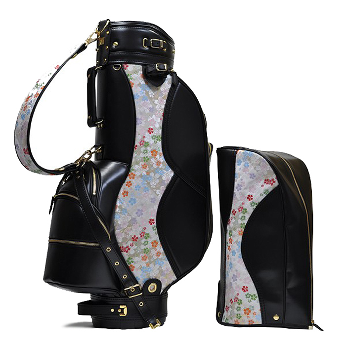 Michibiki White Sakura NishijinOri Caddy Bag