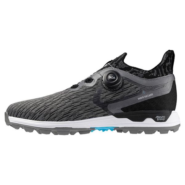 シューズ MIZUNO - WAVE HAZARD BOA 51GM2170 09 BK/HBL 29.0 MIZUNO Golf Shoes WAVE HAZARD BOA WIDE 51GM2170 Black Blue