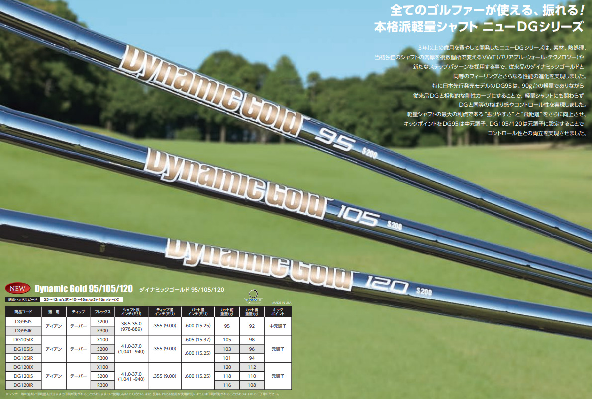 True Temper New Dynamic Gold Iron Shaft