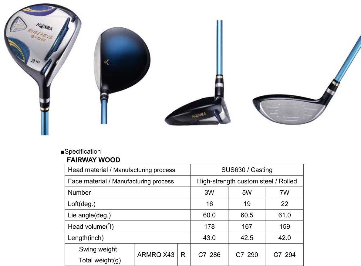 Honma Beres E-06 Fairway Wood