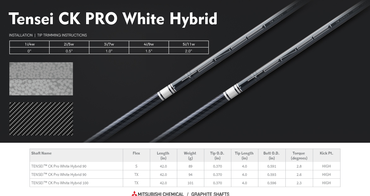 Mitsubishi Rayon Tensei CK Pro White Hybrid Shaft