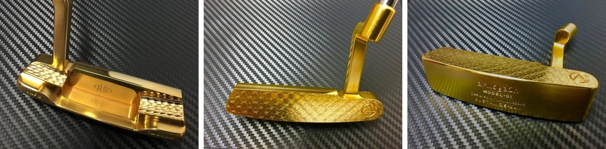 Armsgain Model-01 Putter - SM490A - Pure Gold ( 24k ) Coating