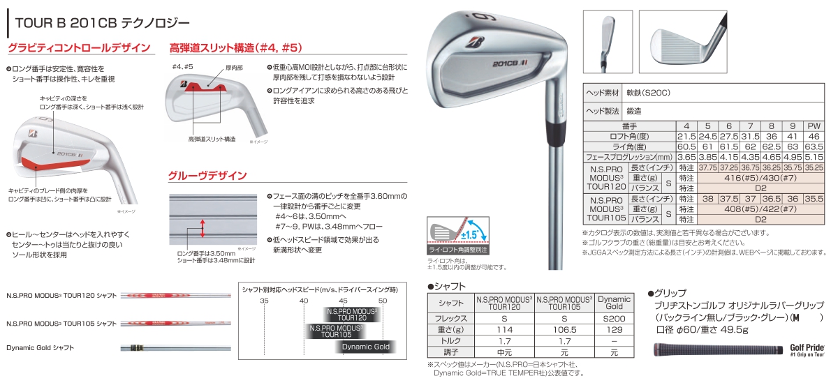 Bridgestone Tour B 201CB Iron
