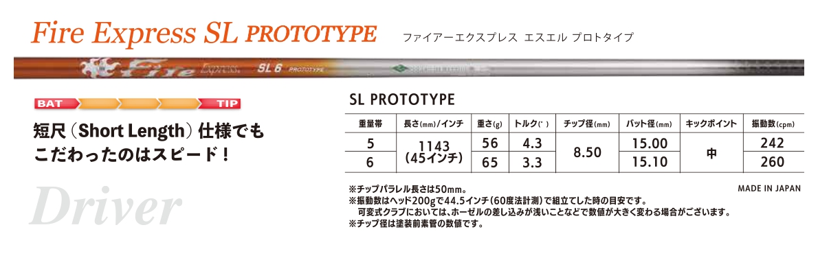 Fire Express SL Prototype Shaft