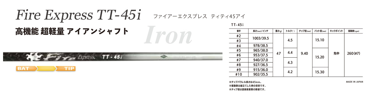 Fire Express TT-45i Iron Shaft