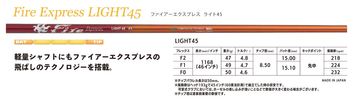 Fire Express Light 45 Shaft