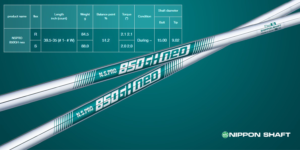 N.S.PRO 850 GH Neo Shaft - Set