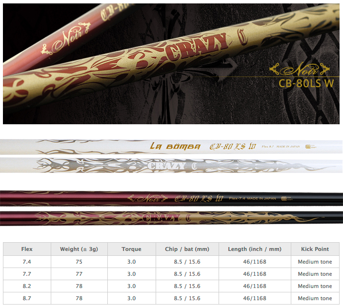 Crazy CB-80LS W Noir Shaft