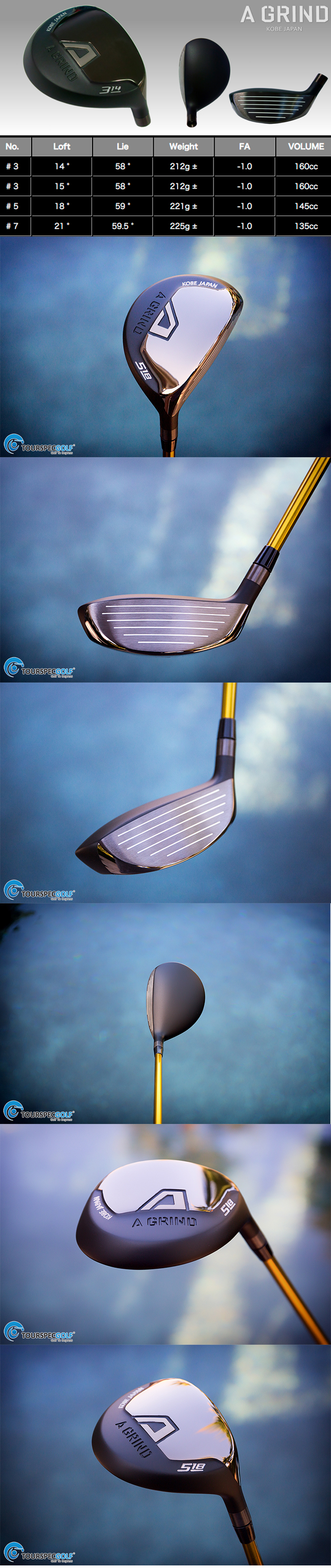 A-Grind Fairway Wood Head Only -Golf Clubs Store A Grind Fairway Wood long