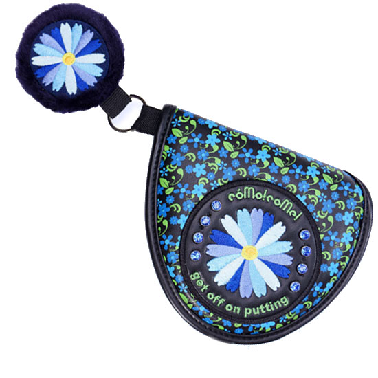 Floral Blue Mallet Putter Cover