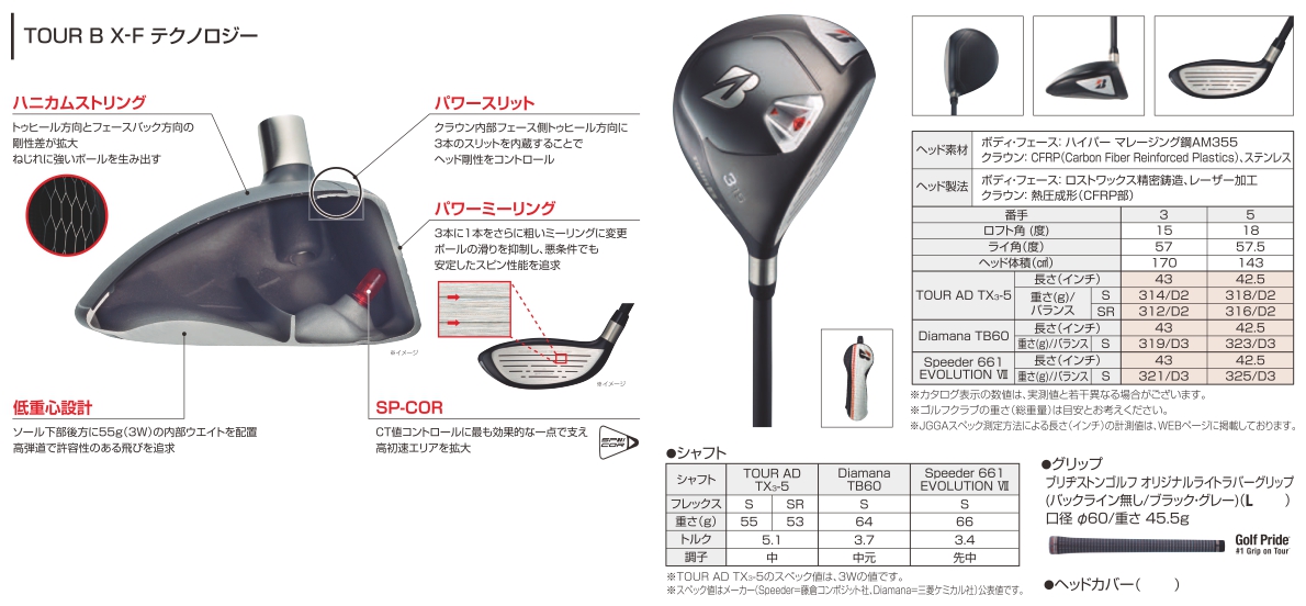 Bridgestone Tour B X Fairway Wood